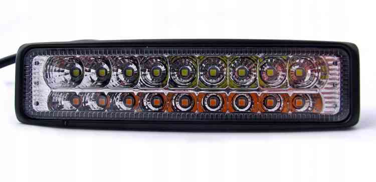 PANEL LED LAMPA ROBOCZA 54W 12V 24V 2w1 STROBOSKOP 15CM NEOMAX