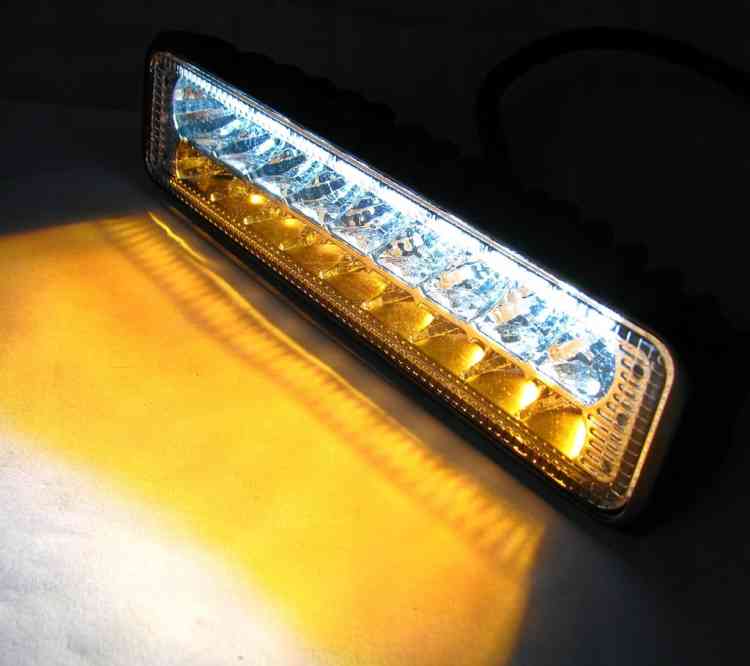 PANEL LED LAMPA ROBOCZA 54W 12V 24V 2w1 STROBOSKOP 15CM NEOMAX