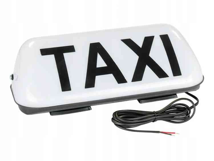 LAMPA KOGUT TAXI GAPA LED BIAŁA NA MAGNES PODŚWIETLANA SZPAKÓWKA NA AUTO