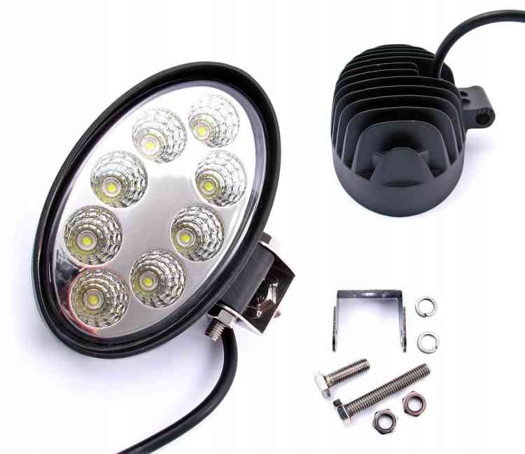 LAMPA ROBOCZA 8 LED JAJO 24W HALOGEN 12V 24V OWALNA