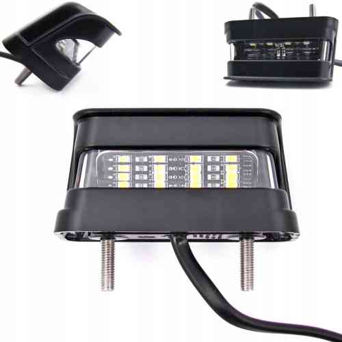 LAMPA LED OŚWIETLENIA TABLICY REJ. 12V 24V 4LED E9