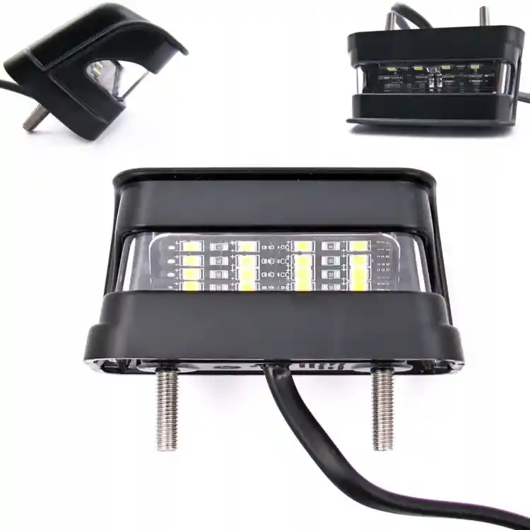LAMPA LED OŚWIETLENIA TABLICY REJ. 12V 24V 4LED E9