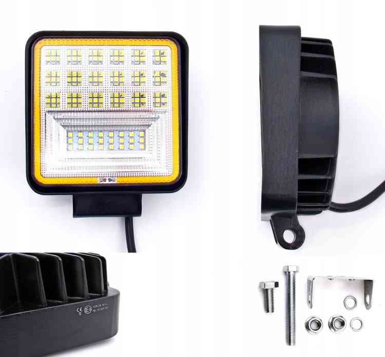126W LAMPA ROBOCZA LED PANEL HALOGEN 12V 24V CREE