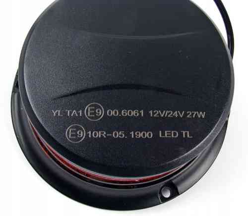 LAMPA OSTRZEGAWCZA KOGUT LED ALR 12V 24V MAGNES