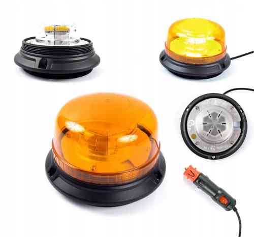 LAMPA OSTRZEGAWCZA KOGUT OPTI 36 LED 12-24V MAGNES