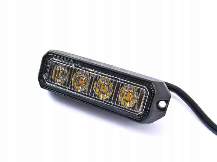 LAMPA 4 LED OSTRZEGAWCZA STROBOSKOP POMOC LAWETA