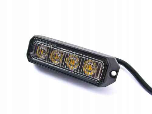 LAMPA 4 LED OSTRZEGAWCZA x4 STROBOSKOP POMOC LAWET
