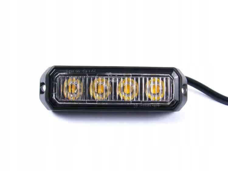 LAMPA 4 LED OSTRZEGAWCZA x4 STROBOSKOP POMOC LAWET