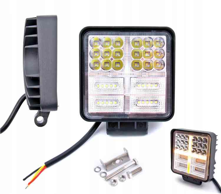 LAMPA ROBOCZA LED PANEL HALOGEN 12V 24V 38LED 114W ALUMINUM