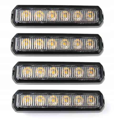 LAMPA 6 LED OSTRZEGAWCZA x4 STROBOSKOP POMOC LAWET