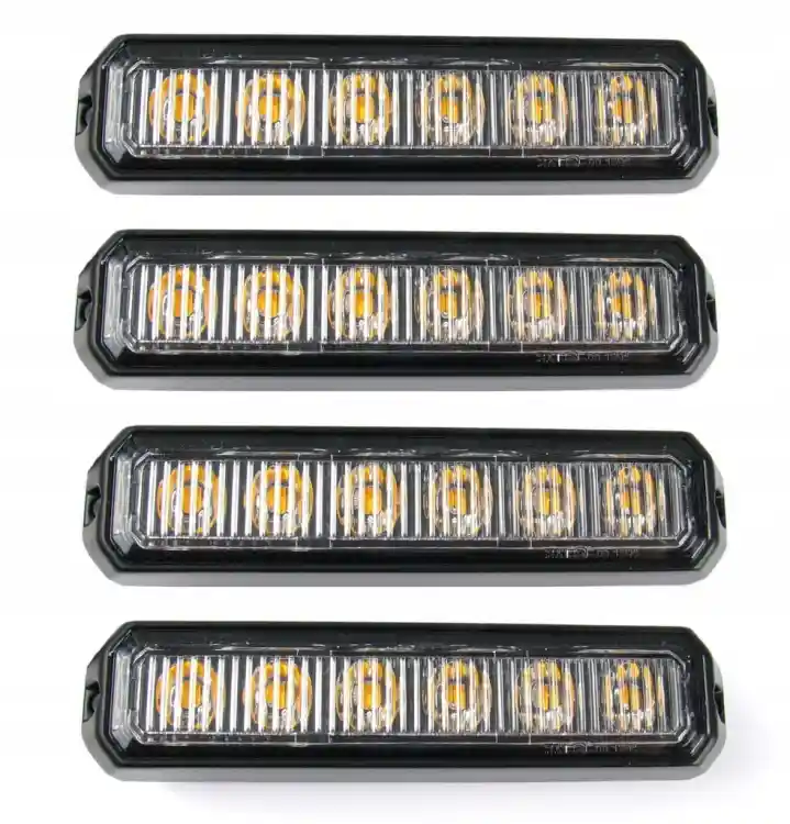 LAMPA 6 LED OSTRZEGAWCZA x4 STROBOSKOP POMOC LAWET