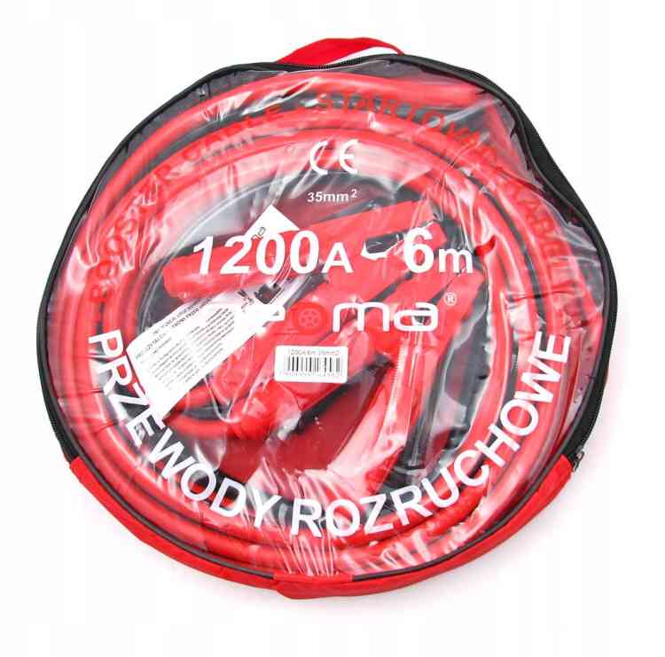 MOCNE KABLE PRZEWODY ROZRUCHOWE 1200A 6M GRUBE