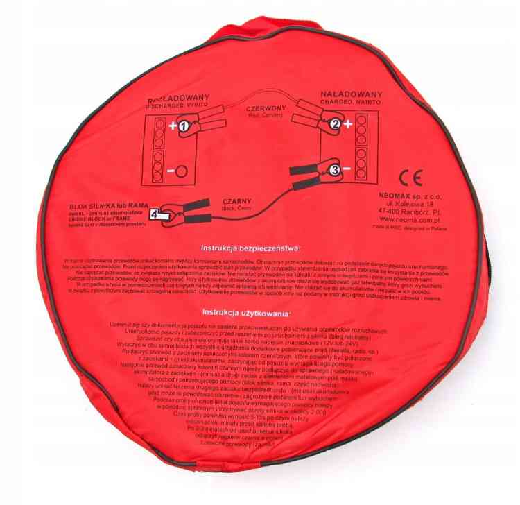 MOCNE KABLE PRZEWODY ROZRUCHOWE 1200A 6M GRUBE