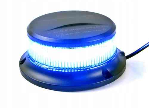 LAMPA OSTRZEGAWCZA KOGUT LED NIEBIESKI ALR 12V 24V MAGNES