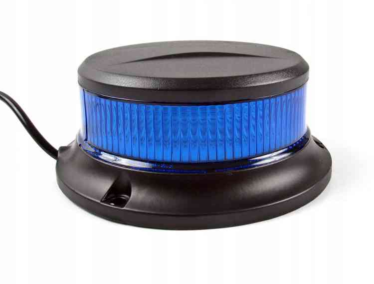 LAMPA OSTRZEGAWCZA KOGUT LED NIEBIESKI ALR 12V 24V MAGNES