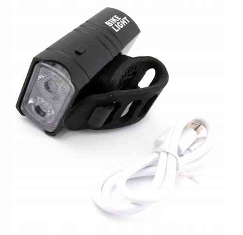 ZESTAW LAMPKA ROWEROWA ALUMINIOWA LED PRZÓD + TYŁ NA USB MOCNA