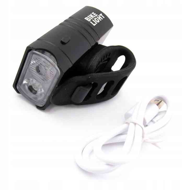 ZESTAW LAMPKA ROWEROWA ALUMINIOWA LED PRZÓD + TYŁ NA USB MOCNA