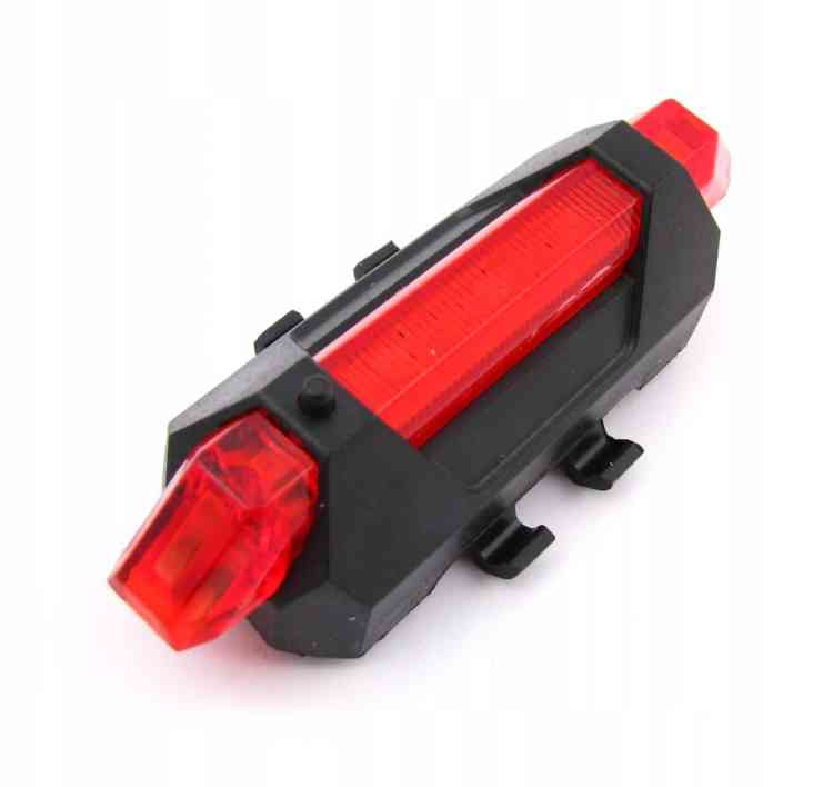 ZESTAW LAMPKA ROWEROWA ALUMINIOWA LED PRZÓD + TYŁ NA USB MOCNA