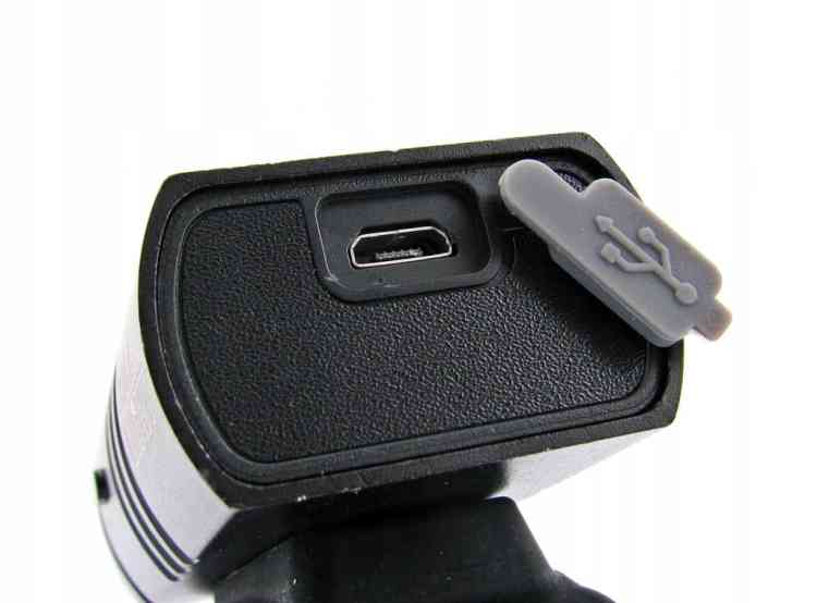 ZESTAW LAMPKA ROWEROWA ALUMINIOWA LED PRZÓD + TYŁ NA USB MOCNA