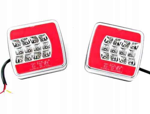 LAMPY TYLNE PRZYCZEPY ZESPOLONE 25 LED NA TYŁ PARA