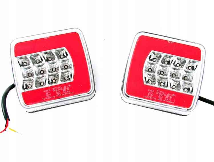 LAMPY TYLNE PRZYCZEPY ZESPOLONE 25 LED NA TYŁ PARA
