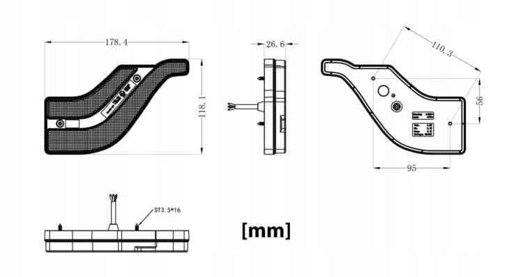LAMPY TYLNE PRZYCZEPY LED DYNAMICZNY KIERUNEK PARA