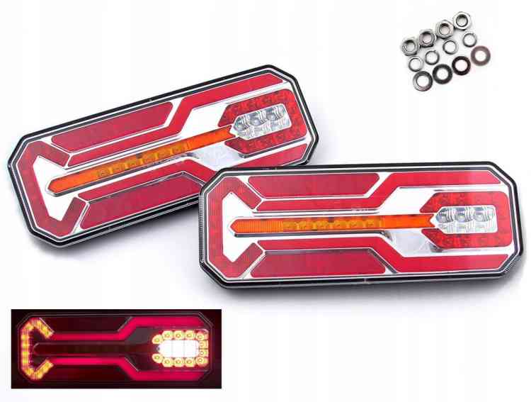 LAMPY TYLNE LED ZESPOLONE DYNAMICZYNY KIERUNEK KPL