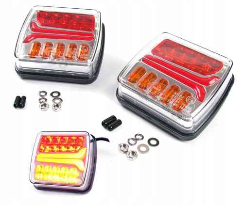 LAMPY TYLNE PRZYCZEPY LED DYNAMICZNY KIERUNEK PARA
