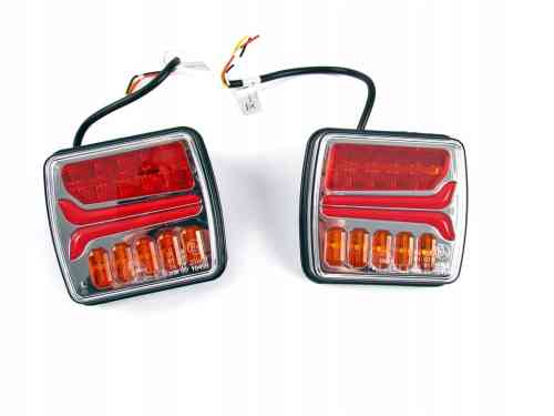 LAMPY TYLNE PRZYCZEPY LED DYNAMICZNY KIERUNEK PARA