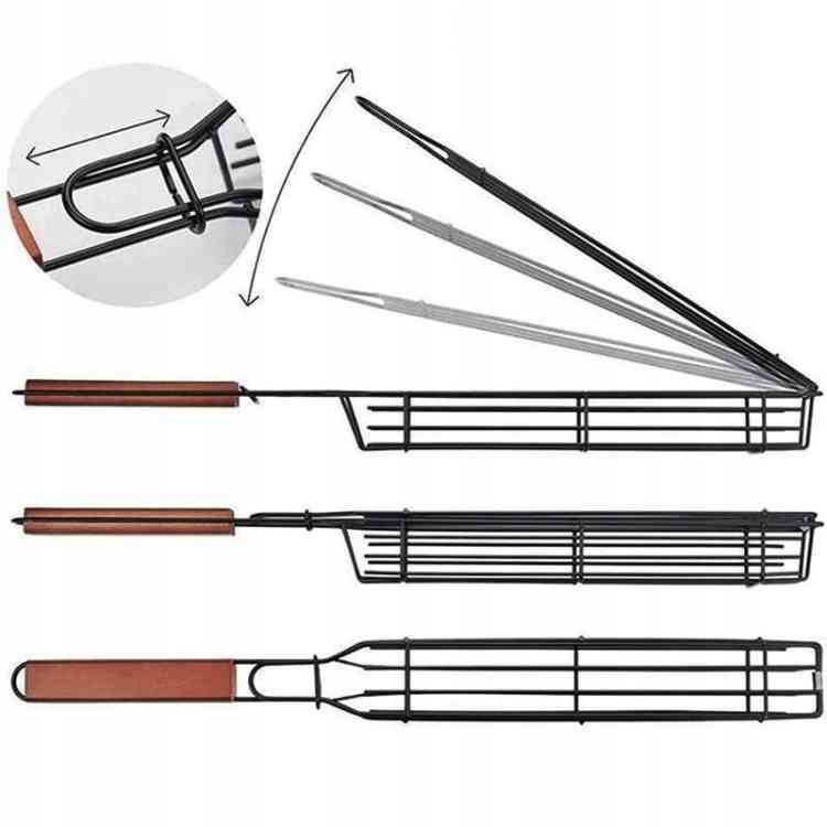 KOSZYK DO GRILLOWANIA SZASZŁYKÓW WARZYW 49cm